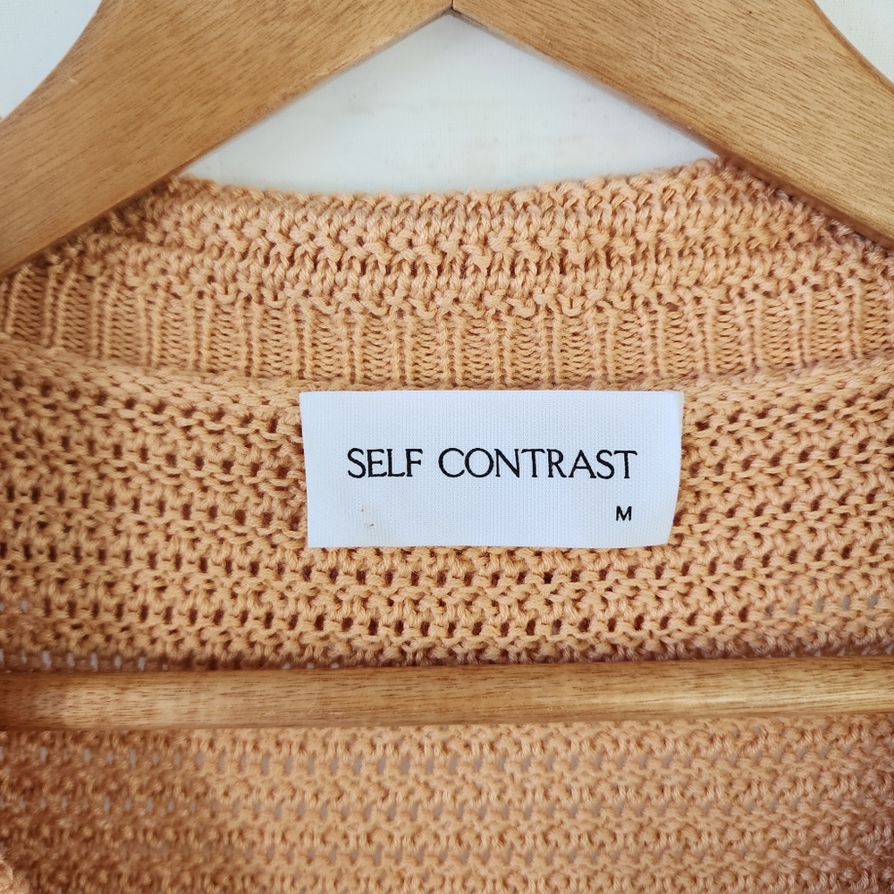 Self Contrast Ruffle Collar Cardigan Sweater - Picture 8 of 12